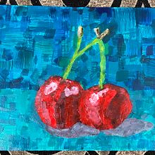 Cherries. Projekt z dziedziny Malarstwo akr, lowe,  Sztuki piękne i  Malarstwo użytkownika Saim Mazhar - 08.01.2025