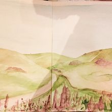 TEG: Paisatge amb aquarel·les . Traditional illustration, and Watercolor Painting project by Laia Santiago Raja - 01.08.2025