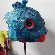 Escultura de pez. Un progetto di DIY, Pasticceria, Decorazione di torte, Design di torte, Arte commestibile e Fondant di adriana montaño - 09.01.2025