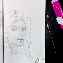 Minha jornada até desenhar retratos. Artistic Drawing, Drawing, Portrait Drawing, Sketchbook, and Sketching project by Emilia Paula de Almeida - 01.09.2025