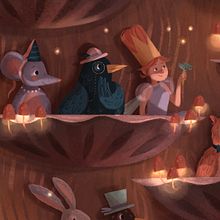 Night at the Theatre. Projekt z dziedziny Ilustracja c, frowa, Literatura dziecięca i Ilustracje dla dzieci użytkownika Gabriella Galvez - 09.01.2025