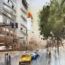 Aquarela final. Projekt z dziedziny Malowanie akwarelą,  Sztuki piękne,  R i sunek architektoniczn użytkownika adriana.rtq - 09.01.2025