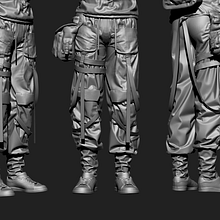 Tech wear clothes. 3D Modeling, 3D, 3D Design, 3D Character Design, and Digital Product Design project by Victoria Bedianidze - 01.10.2025