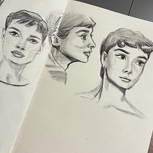  Portrait Sketchbooking: Explore the Human Face. Artistic Drawing, Drawing, Portrait Drawing, Sketchbook, and Sketching project by Alexandra Galanitskaya - 01.10.2025