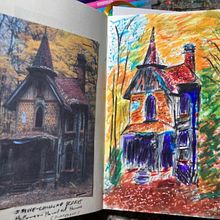 Halloween House. Projekt z dziedziny  R, sunek architektoniczn,  R, sunek,  R, sunek atramentem, Sketchbook i Sketching użytkownika Peter Herrmann - 10.01.2025