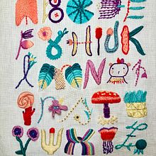 Abecedario Bordado . Embroider, and Textile Design project by Veronica Osorio - 01.11.2025