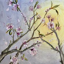 plum blossom in the breeze. Un progetto di Illustrazione tradizionale di Michelle Brown - 12.01.2025