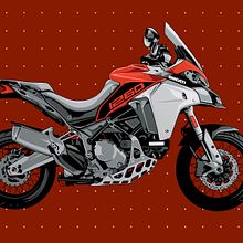 DUCATI MULTISTRADA. Un projet de Illustration numérique, Illustration vectorielle , et Design industriel de David Roi Corral Naveira - 12.01.2025