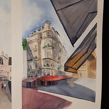 Architectural watercolor . Drawing, Watercolor Painting, Architectural Illustration, Sketchbook, Ink Illustration, and Sketching project by Wafa Saeed - 01.12.2025