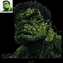 Hulk Effect. Projekt z dziedziny JavaScript,  Motion graphics, Multimedia i Programowanie użytkownika Trevis Wamuthenya - 13.01.2025