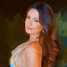 Fashion Model Claire Burgos by Rod Lovell - Portrait Painting | Bonus 200+ Free Procreate Brushes. Traditional illustration, Drawing, Digital Illustration, Arts, Crafts, Digital Drawing, Pencil Drawing, Portrait Drawing, Artistic Drawing, Realistic Drawing, Figure Drawing, Colored Pencil Drawing, Painting, Watercolor Painting, Digital Painting, Acr, lic Painting, Gouache Painting, Oil Painting, Decorative Painting, and Matte Painting project by Rod Lovell - 01.13.2025