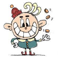 "Payday Elf" . Een project van Traditionele illustratie, Digitale illustratie, Ontwerp van personages, 3D, Stor y telling van hafizov.pavel - 13.01.2025