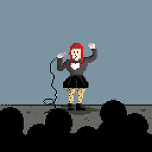 My wife is a rock star. Character Design, Video Games, Pixel Art, and Game Design project by antoine_leblon - 01.14.2025