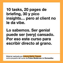 Post de IG. Copywriting para copywriters. Advertising, Communication, Cop, writing, Stor, and telling project by Antonio Bañón Triguero - 01.15.2025