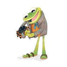 The Bright Side Character Concept: The Happiest Frog. Digital Illustration, Character Design, and Children's Illustration project by lucydeburgh - 01.16.2025