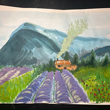 TEG-PaisatjeAquarel·la-2nBATXArt.Aroa. Un progetto di Pittura ad acquerello di Aroa Garcia Toro - 17.01.2025