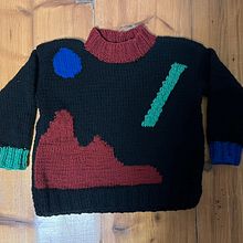 My first sweather (course Intarsia Knitwear Design and Creation). Un progetto di Fashion design, Fiber Art, DIY, Maglia e Textile Design di Anibou Anibou - 17.01.2025