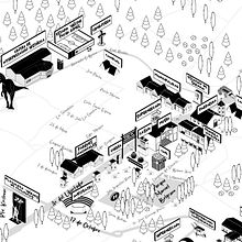 Mapa de El Calafate, Santa Cruz, Argentina. Drawing, Traditional illustration, Digital Illustration, Infographics, and Digital Painting project by Diego Sturtz - 01.17.2025