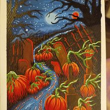 Painting Atmospheric Landscapes with Gouache with Ruts Wislaw : Halloween. Gouache Painting, and Painting project by Jessica Llusia - 01.17.2025