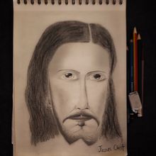 Jesus Christ. Artistic Drawing, Drawing, Portrait Drawing, Sketchbook, and Sketching project by ssimsuwat - 01.18.2025