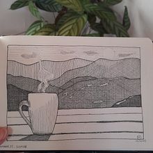 Mon carnet : Journal personnel illustré. Drawing, Traditional illustration, Ink Illustration, Sketchbook, and Sketching project by Nancy Fernandez - 01.18.2025