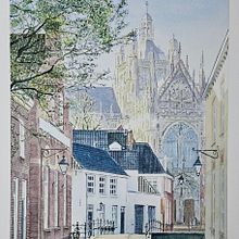 Cathedral. Watercolor Painting project by fhacken - 01.18.2025