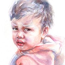 Artistic Portrait with Watercolors. Fine Arts, Portrait Drawing, Painting, and Watercolor Painting project by Eli Sivertsen - 01.18.2025