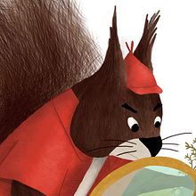 Squilock Acomes - Woodland Detective. Un progetto di Illustrazione digitale, Character design, Narrativa, Illustrazione infantile e Scrittura di Rossella Friggione - 18.01.2025