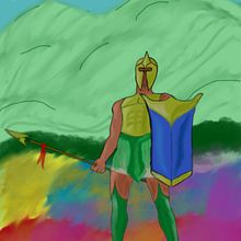 Aphollum - The Strategos of Elysium. Digital Illustration project by Andrei Oros - 01.19.2025