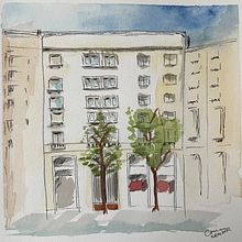 Madrid. Drawing, Watercolor Painting, Sketchbook, Ink Illustration, and Sketching project by Corina Casco - 01.19.2025