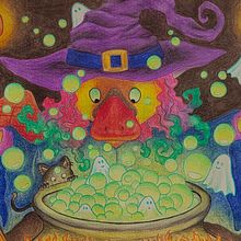 projet pour calendrier d'une radio locale -  October platypus. Projekt z dziedziny  R, sunek, Trad, c i jna ilustracja użytkownika Linette Queudeloup - 20.01.2025