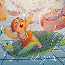 Swimmer girl. Un progetto di Illustrazione infantile, Illustrazione tradizionale e Illustrazione digitale di susanchoulin - 20.01.2025