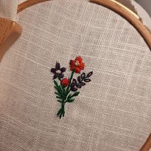 Spring Bouquet of flowers. Accessor, Design, Arts, Crafts, Botanical Illustration, DIY, Embroider, H, Lettering, Jewelr, Design, Naturalistic Illustration, Pattern Design, Sewing, Textile Design, Traditional illustration, T, pograph, Upc, and cling project by LUPUTAN ADINA-MARIA - 01.20.2025