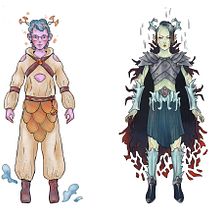 De balans van de elementen. Een project van Digitale illustratie y Ontwerp van personages van Ruth Lamich - 20.01.2025