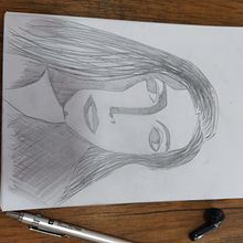 Lady. Artistic Drawing, Drawing, Fine Arts, Pencil Drawing, and Realistic Drawing project by nachourcola - 01.20.2025