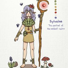 Sylvaine: The Sentinel of the Verdant Realms. Digital Illustration, Drawing, Character Design, Narrative, Stor, telling, Creativit, Sketchbook, Instagram, and Botanical Illustration project by ghassen_kmira - 01.21.2025