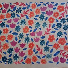 Patrón floral en acuarela . Projekt z dziedziny Trad, c, jna ilustracja, R, sunek botaniczn, Pattern design i Malowanie akwarelą użytkownika Oriana Malvestiti - 21.01.2025