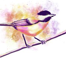 Great Tit Abstract. Digital Illustration, and Drawing project by Patrick F. - 01.22.2025