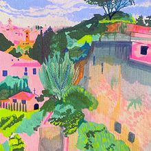 Aventine Hill in Rome. Creativit, Drawing, Gouache Painting, Traditional illustration, Sketchbook, Sketching, and Watercolor Painting project by Gabi Guerra - 01.22.2025