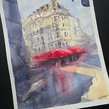 Architectural Sketching with Watercolor and Ink. Drawing, Watercolor Painting, Architectural Illustration, Sketchbook, Ink Illustration, and Sketching project by Aliya Bodnar - 01.23.2025