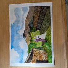 Paisaje de boda. Traditional illustration, Architectural Illustration, Watercolor Painting, and Sketchbook project by Eva Domínguez - 01.23.2025
