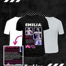 Emilia Mernes tshrt. Un progetto di Tipografia e Design tipografico di daniela garbero - 23.01.2025
