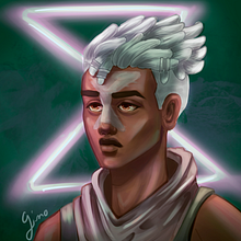 ekko de arcane LoL. Painting, and Digital Painting project by Gino Vitora - 01.23.2025