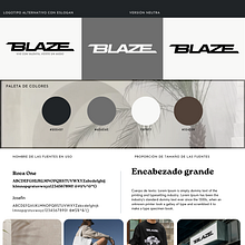 BRANDBOARD PARA LA MARCA BLAZE TRABAJO REAL. Br, ing, Identit, Design, Logo Design, and Graphic Design project by Andrea Virginia Hidalgo Muñoz - 01.24.2025
