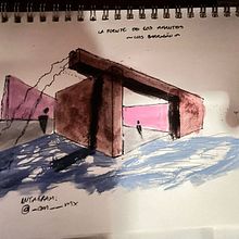 LA FUENTE DE LOS AMANTES - LUIS BARRAGÁN. Un progetto di Illustrazione architettonica, Architettura, Disegno, Sketchbook, Bozzetti e Progettazione dello spazio di Alan Moreno Rueda - 24.01.2025