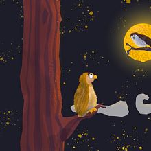 Bob the Bird Learns to Sing His Song. Digital Illustration, Children's Literature, and Children's Illustration project by Michaela Paul - 01.24.2025