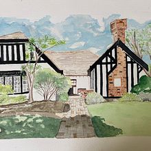 Family Home. Architectural Illustration, Drawing, Painting, and Watercolor Painting project by hindocha_mohini - 01.25.2025