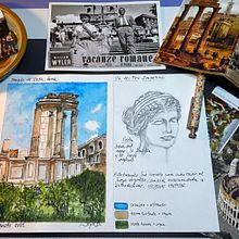 Cuaderno de viajes. Roma. Un progetto di Illustrazione tradizionale, Illustrazione architettonica, Pittura ad acquerello e Sketchbook di sofiaboja - 26.01.2025