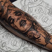 Medusa. Un projet de Illustration traditionnelle , et Conception de tatouage de a17_marcosmartin - 26.01.2025