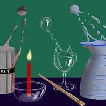Reflective objects on a table.. Digital Drawing, Digital Illustration, and Drawing project by j_aidley - 01.26.2025